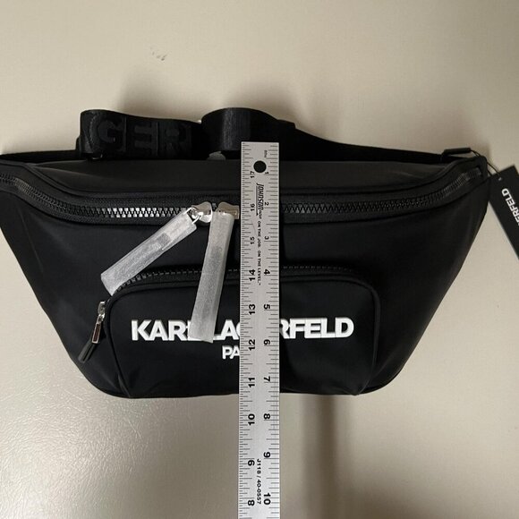 KARL LAGERFELD Paris Voyage Sling Backpack Black - LARGE main image 4